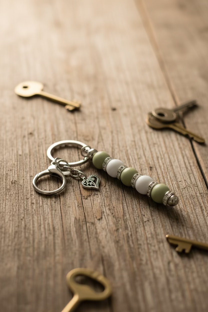 Heart Charm Keychain