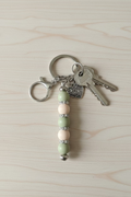 Mom Keychain (cream & green)