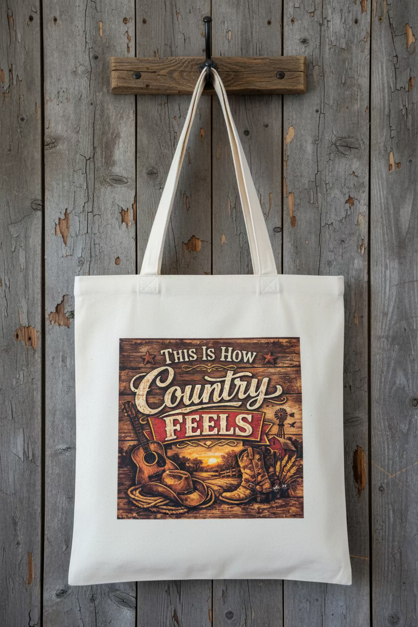 How Country Feels Tote Bag (15.5x13.7)