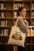 Meet Me In The Library Tote Bag (15.5x13.7)