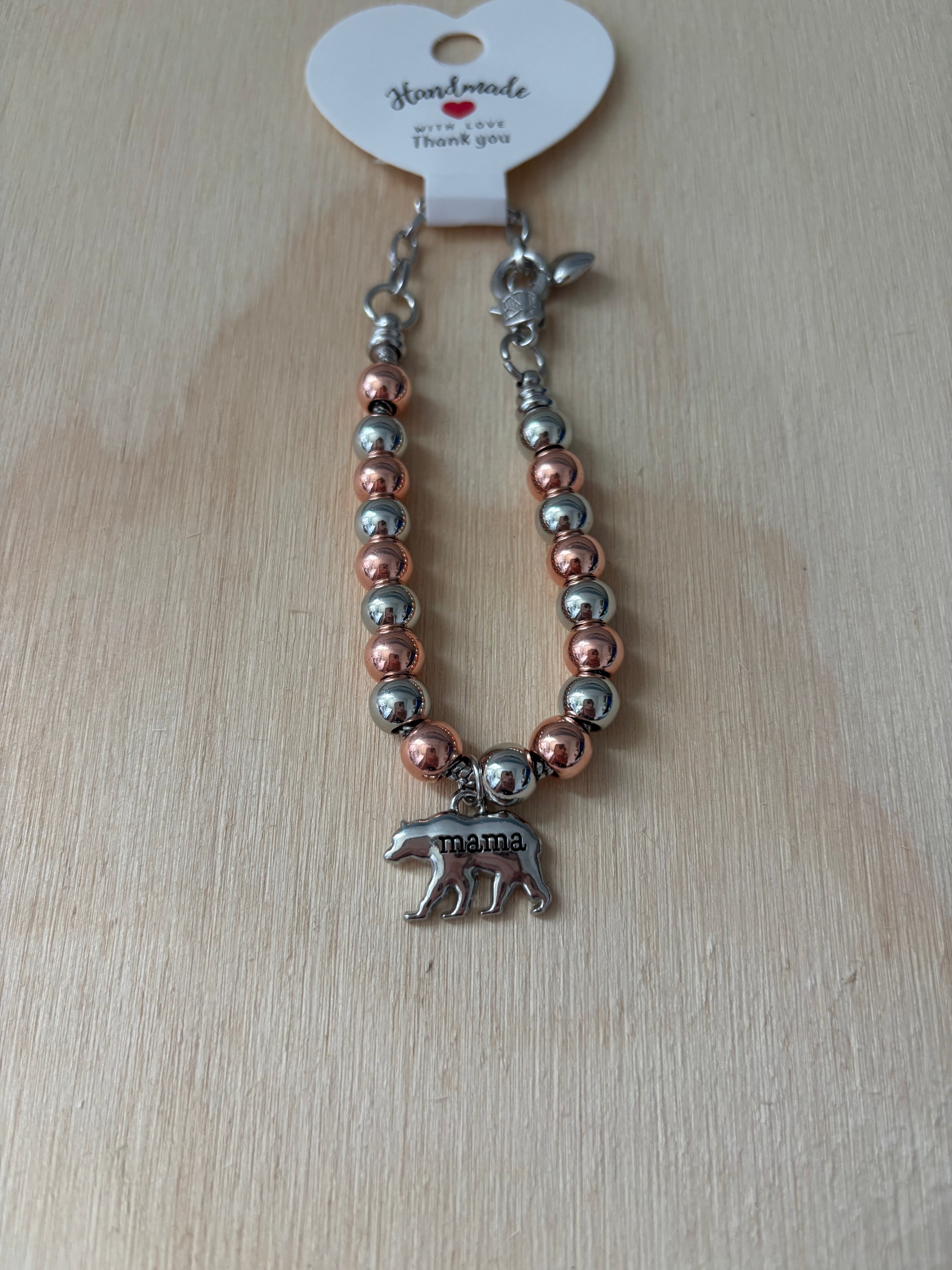 Mama Bear Charm Bracelet