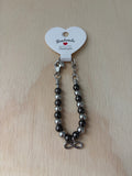 Infinity Charm Bracelet (Silver & Black)
