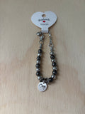 Pinkies Charm Bracelet (Black & Silver)