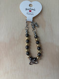Infinity Bracelet (Black and Gold)