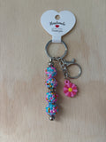 Pink Flower Keychain