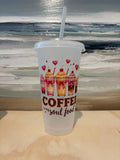 Coffee is my Soul Food Clear Tumbler