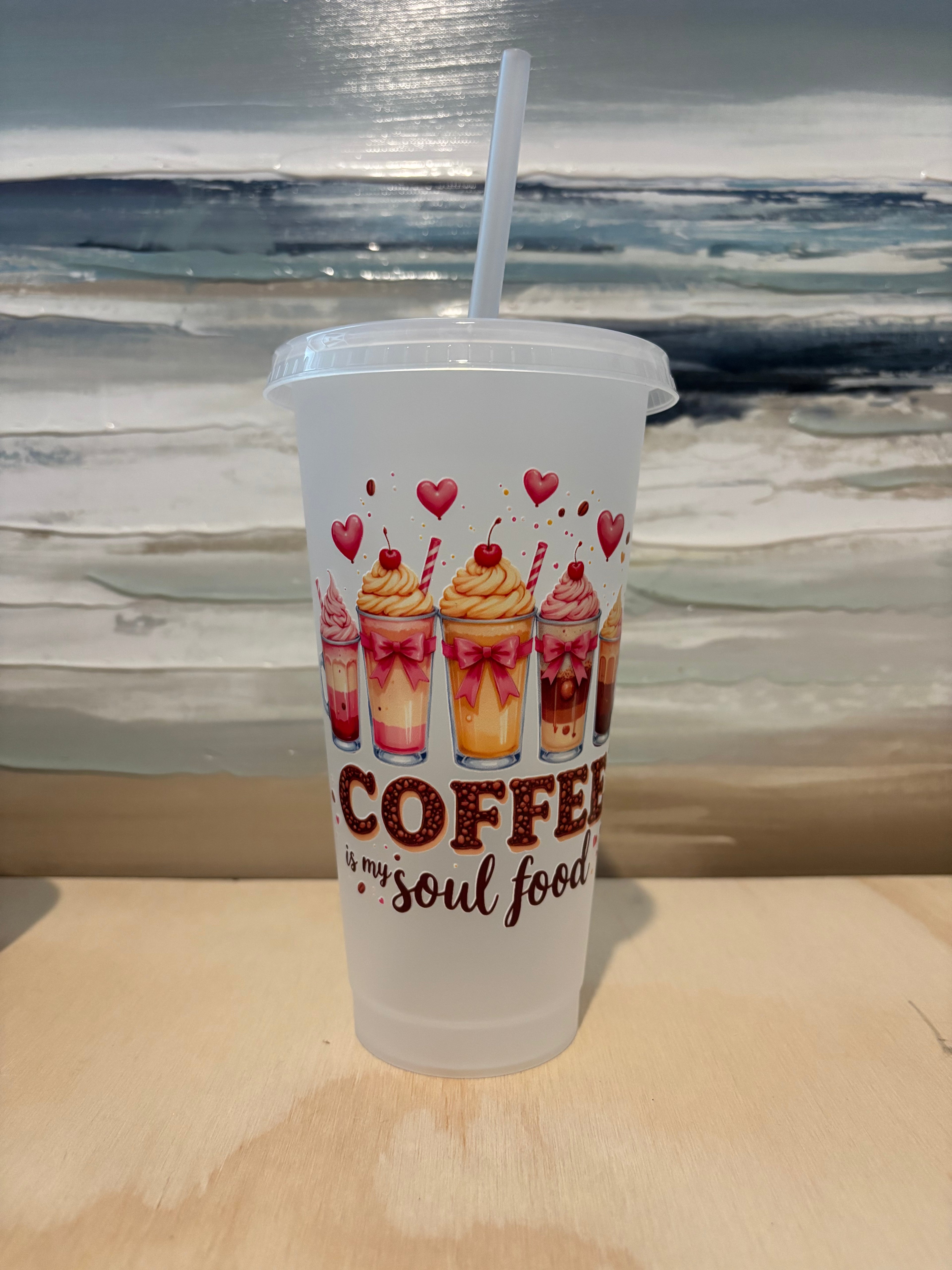 Coffee is my Soul Food Clear Tumbler