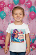 Mermaid Birthday Vibes White YM (Size 8-10)