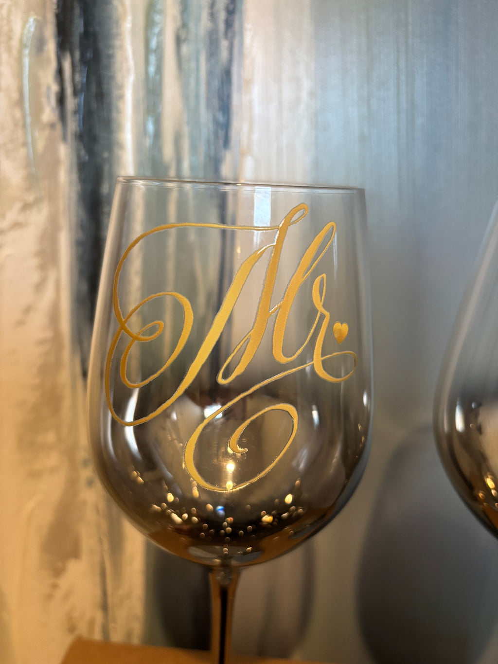 OMBRE Mr. & Mrs. Wine Glasses 21oz