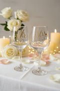 Mr and Mrs Wine Glasses