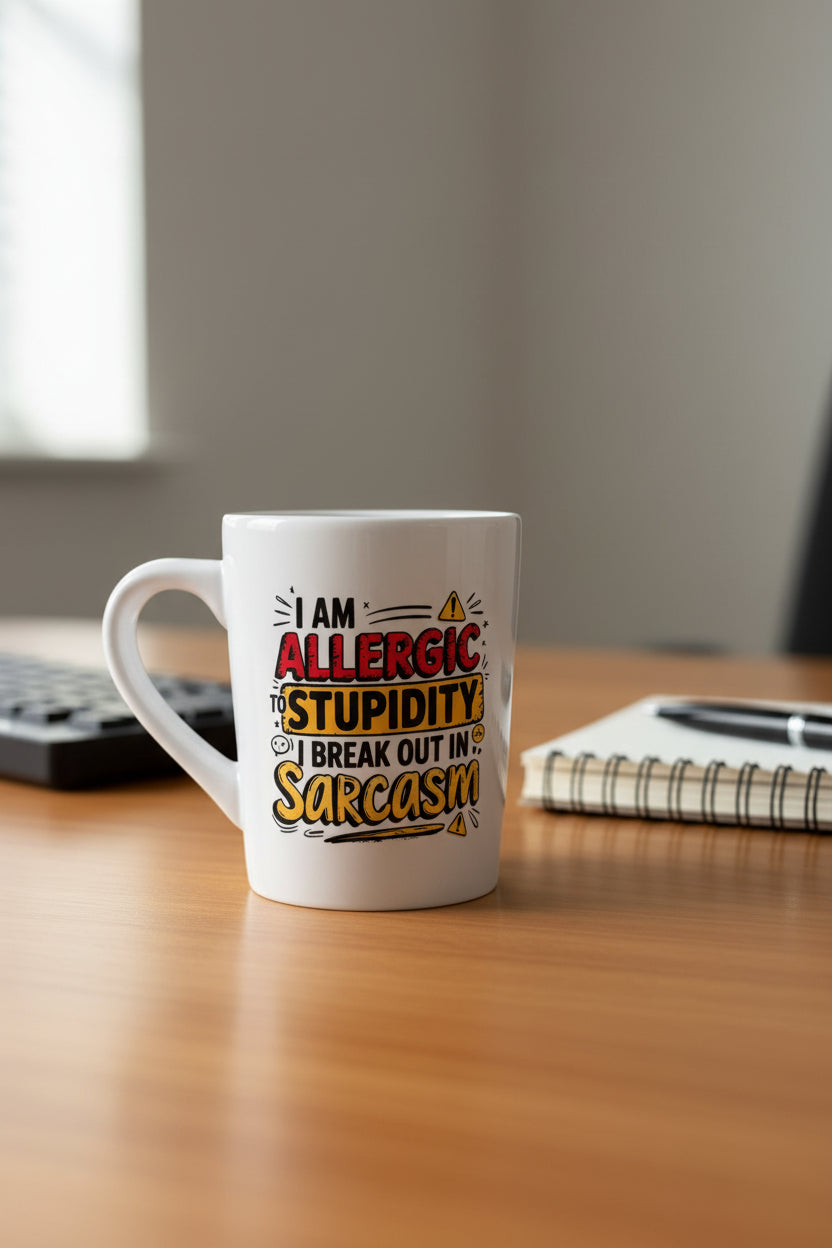 Coffee Mug “I’m Allergic To Stupidity”